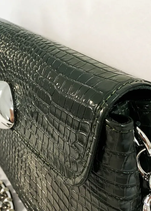Clic Jewels Donna Medium Bag Dark Green Croco
