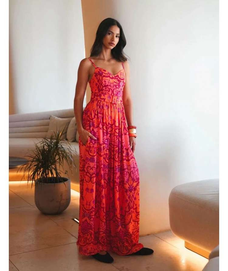 Eveleya Amber Waves Viscose Maxi Dress