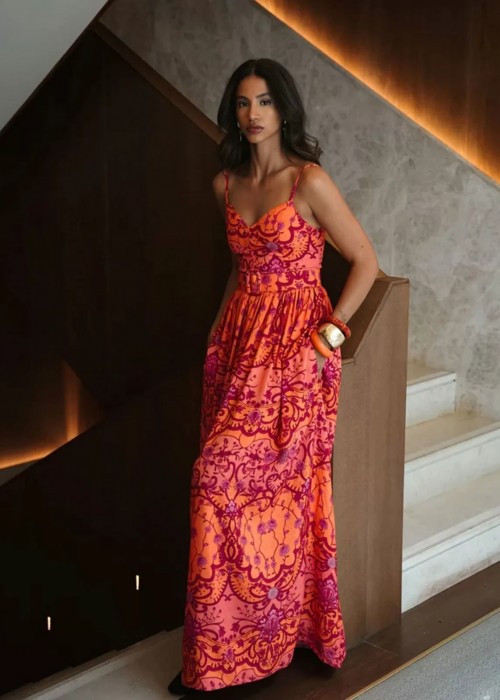 Eveleya Amber Waves Viscose Maxi Dress