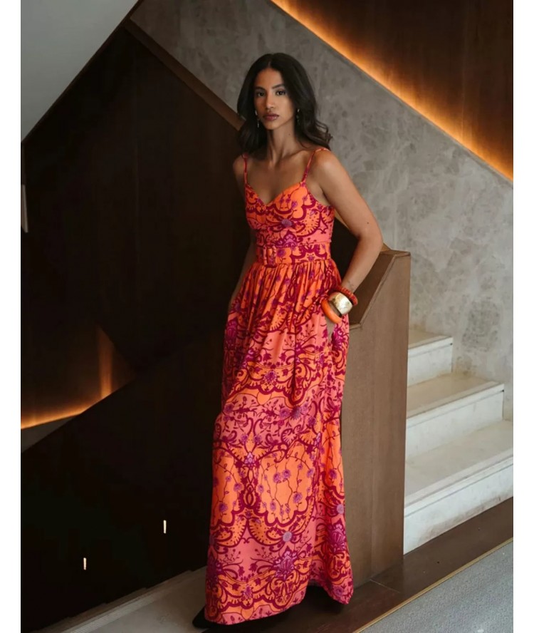Eveleya Amber Waves Viscose Maxi Dress