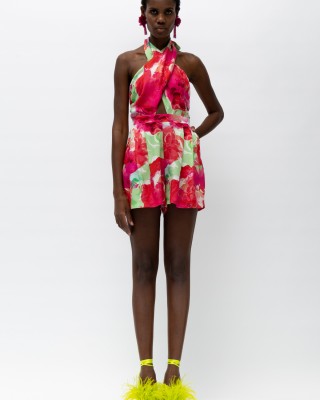 Mallory The Label Kimolos Pink Playsuit