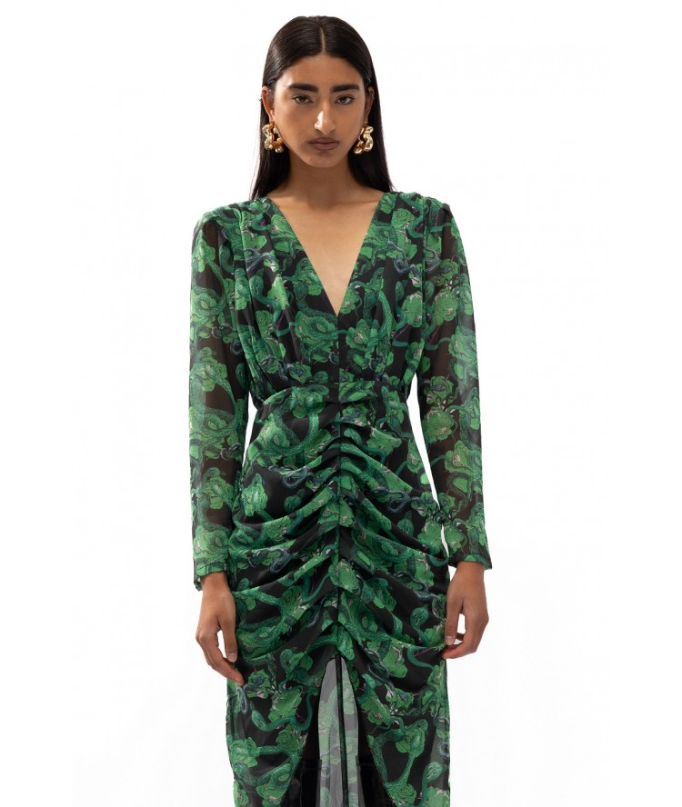 Mallory The Label Milan Green Dress