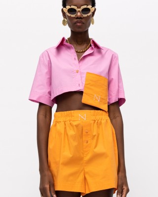 Mallory the Label Tartaruga Pink Orange Shirt
