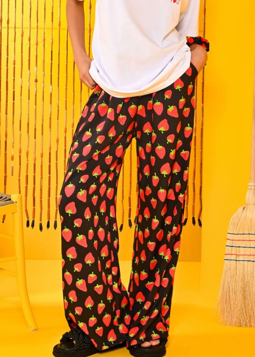 Petit Boutik Carmen Trouser Red Strawberries