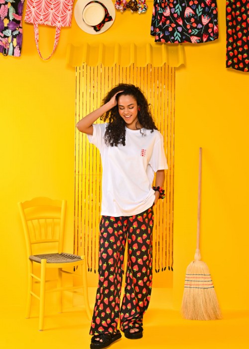 Petit Boutik Carmen Trouser Red Strawberries