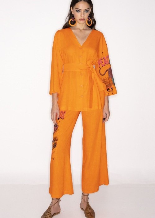 Peace & Chaos Tangerine Shirt