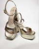 So Chic Annalisa Sandals Platinum Gold