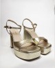 So Chic Annalisa Sandals Platinum Gold