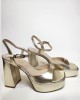 So Chic Annalisa Sandals Platinum Gold