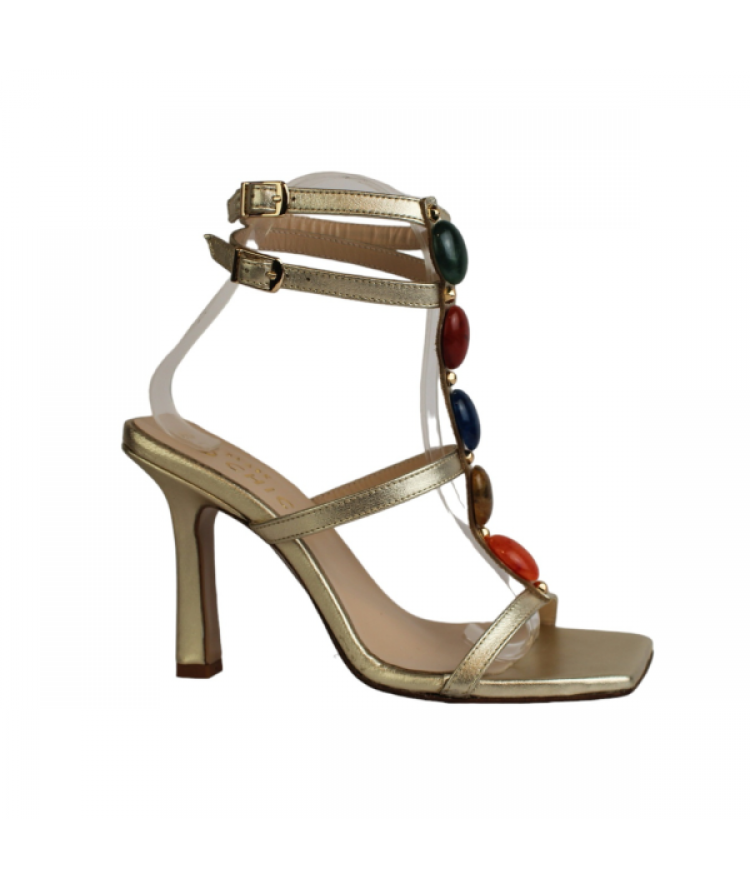 So Chic Gem Sandals Gold