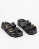 So Chic Sun Sandals Black