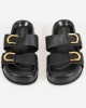 So Chic Sun Sandals Black