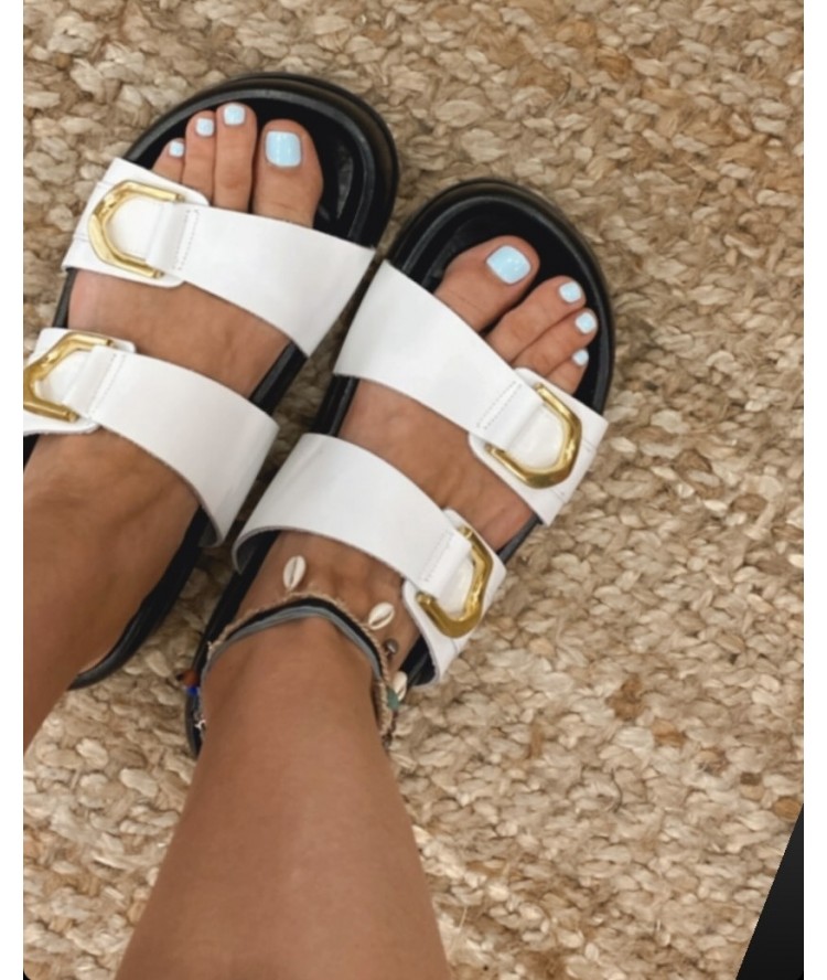So Chic Sun Sandals White