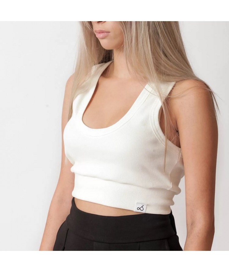 Two & A Half Sleeveless Ribbed Fitted Top