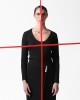 Two & A Half Ribbed Fitted Top Black
