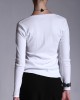 Two & A Half Ribbed Fitted Top White