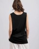 Two & A Half Long Top With Slits Black