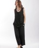 Two & A Half Long Top With Slits Black