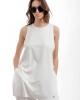 Two & A Half Long Top With Slits White