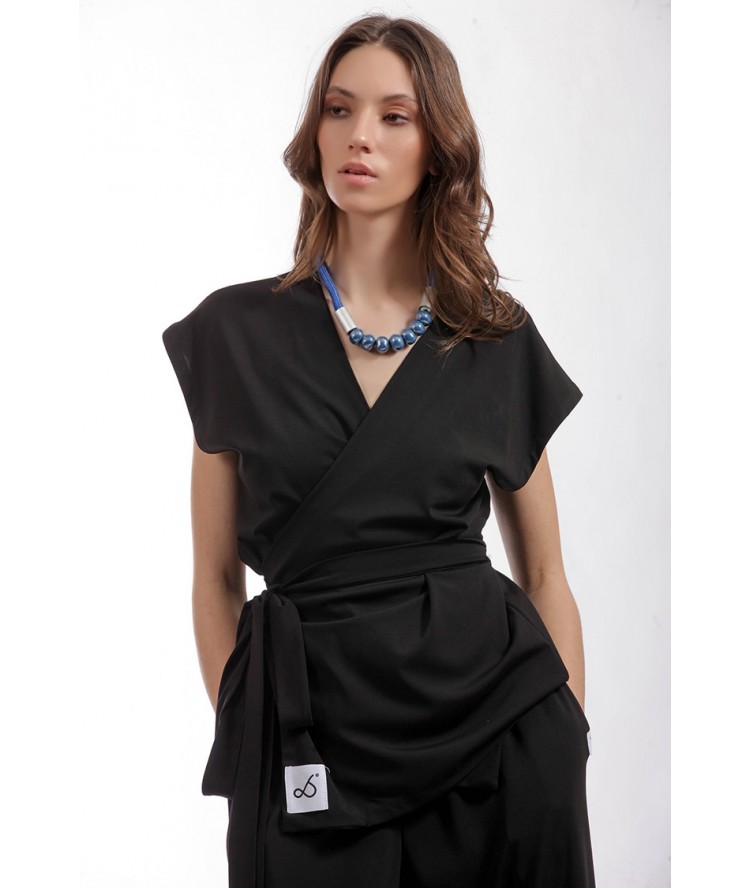 Two & A Half Cruise Kimono Top Black