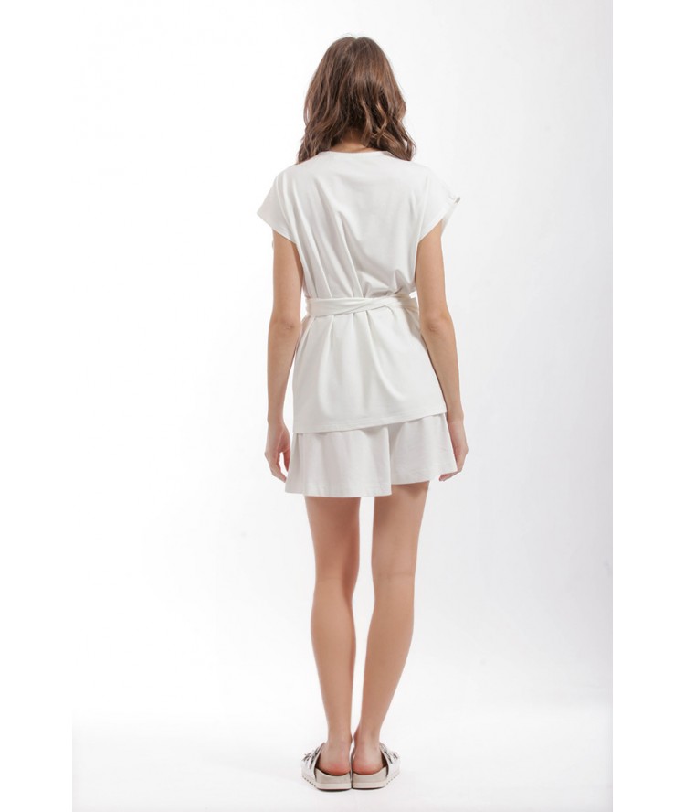 Two & A Half Cruise Kimono Top White