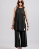 Two & A Half Wide Leg Zip Cullotes Black