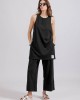 Two & A Half Wide Leg Zip Cullotes Black