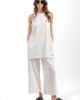 Two & A Half Wide Leg Zip Cullotes White