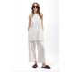 Two & A Half Wide Leg Zip Cullotes White