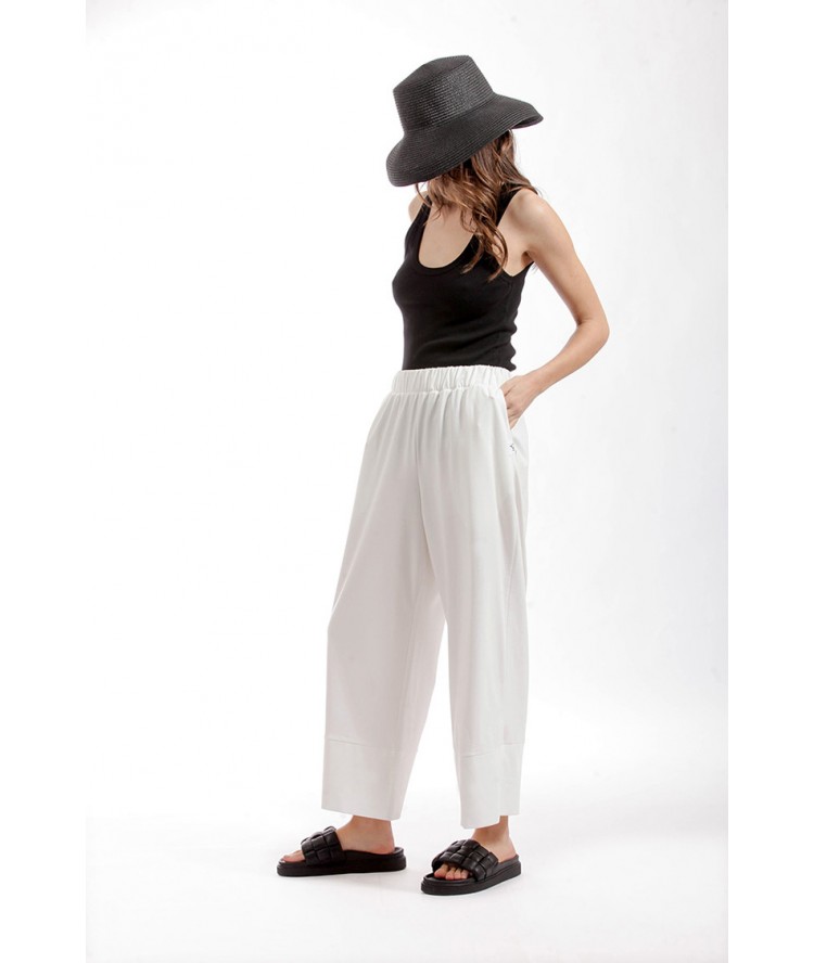 Two & A Half Wide Leg Zip Cullotes White