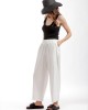 Two & A Half Wide Leg Zip Cullotes White