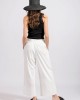 Two & A Half Wide Leg Zip Cullotes White