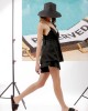 Two & A Half Ultra Feminine Strappy Top Black