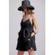 Two & A Half Ultra Feminine Strappy Top Black