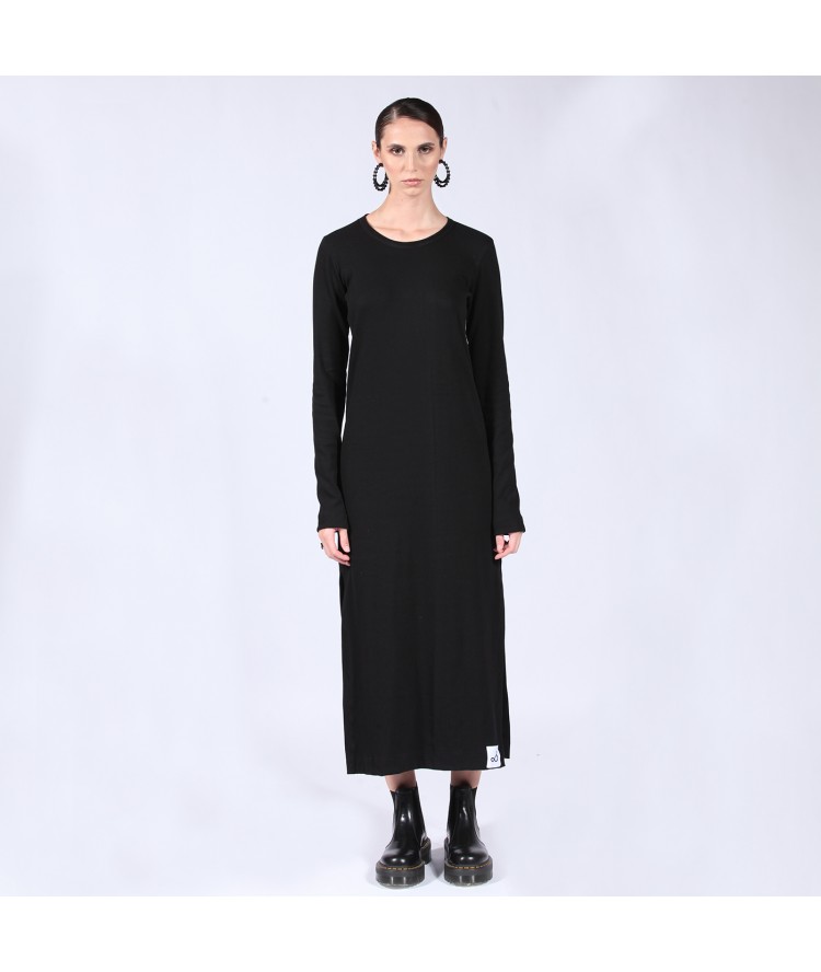 Two & A Half Ribbed Midi Dress Black